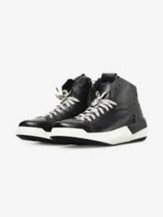 Cinzia Araia Shoes - 22- NIB CINZIA ARAIA BLACK CALF LEATHER LOW TOP SNEAKERS - MADE IN ITALY